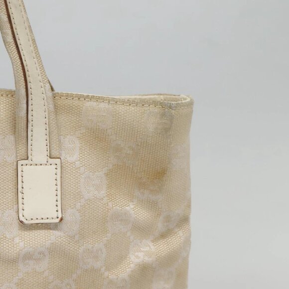 GUCCI GG Canvas Hand Bag Beige Silver 002 1080 Auth fm3872 - Picture 7 of 15